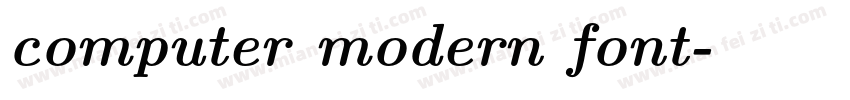 computer modern font字体转换